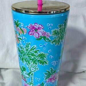 Lily Pulitzer Mickey Mouse 24 oz Tumbler with Lid and Straw